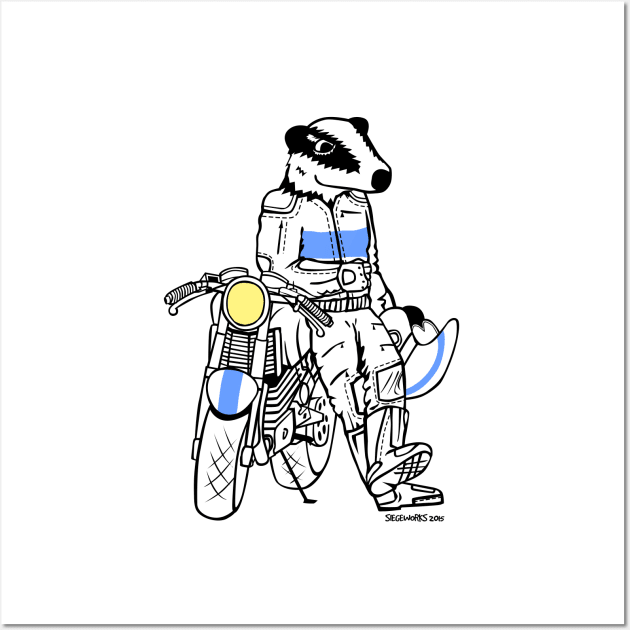 Biker Badger Wall Art by Siegeworks